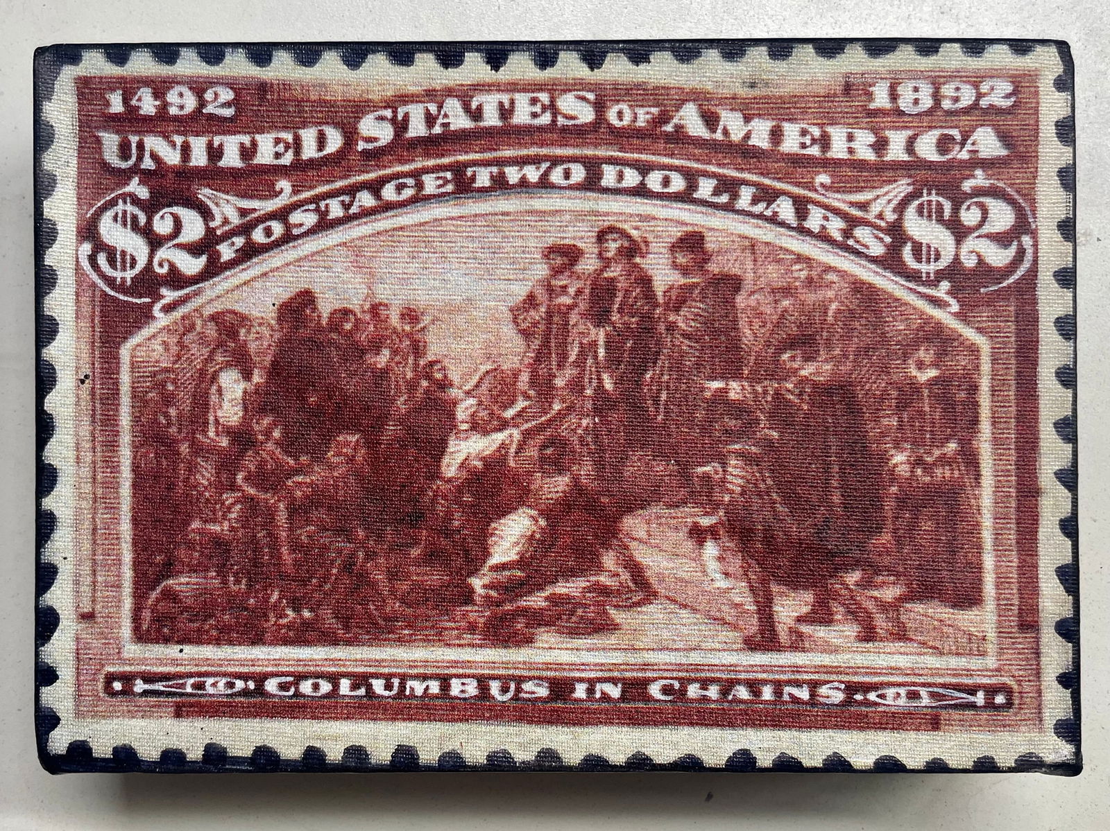 Columbus in Chains 2 Dollars by Steve Kaufman SAK (1 of 1)