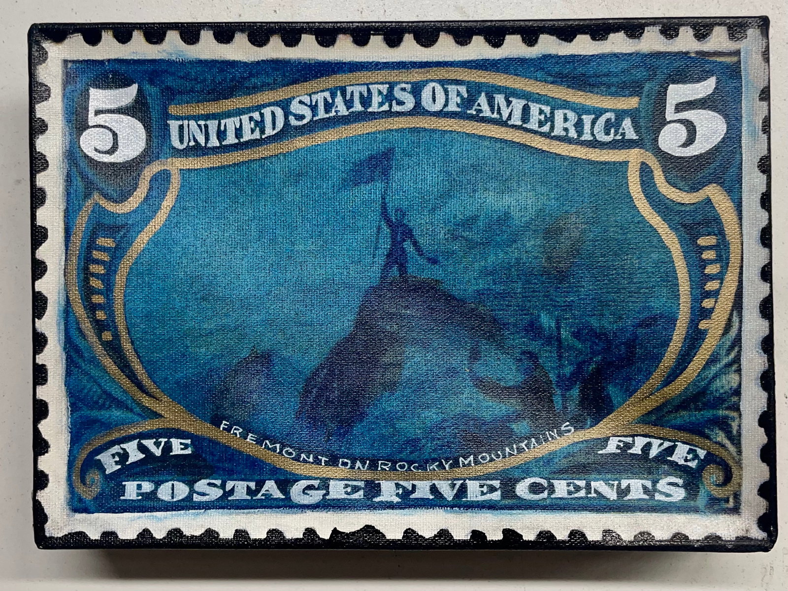 Fremont on Rocky Mountains 5 Cents by Steve Kaufman SAK (1 of 1)