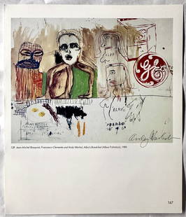 Albas Breakfast by Andy Warhol: Jean-Michel Basquiat, Francesco Clemente and Andy Warhol, Albas BreakfastThis rare signed color print on paper comes from his book Andy Warhol. This piece comes AS IS from a private collector with unk