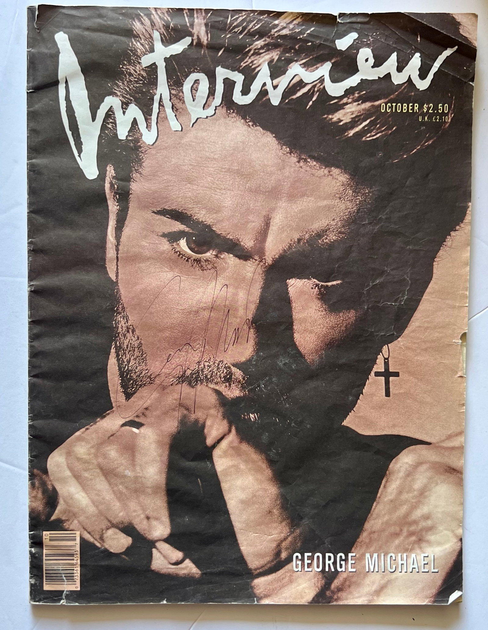 Signed George Michael INTERVIEW Magazine 88 (1 of 2)
