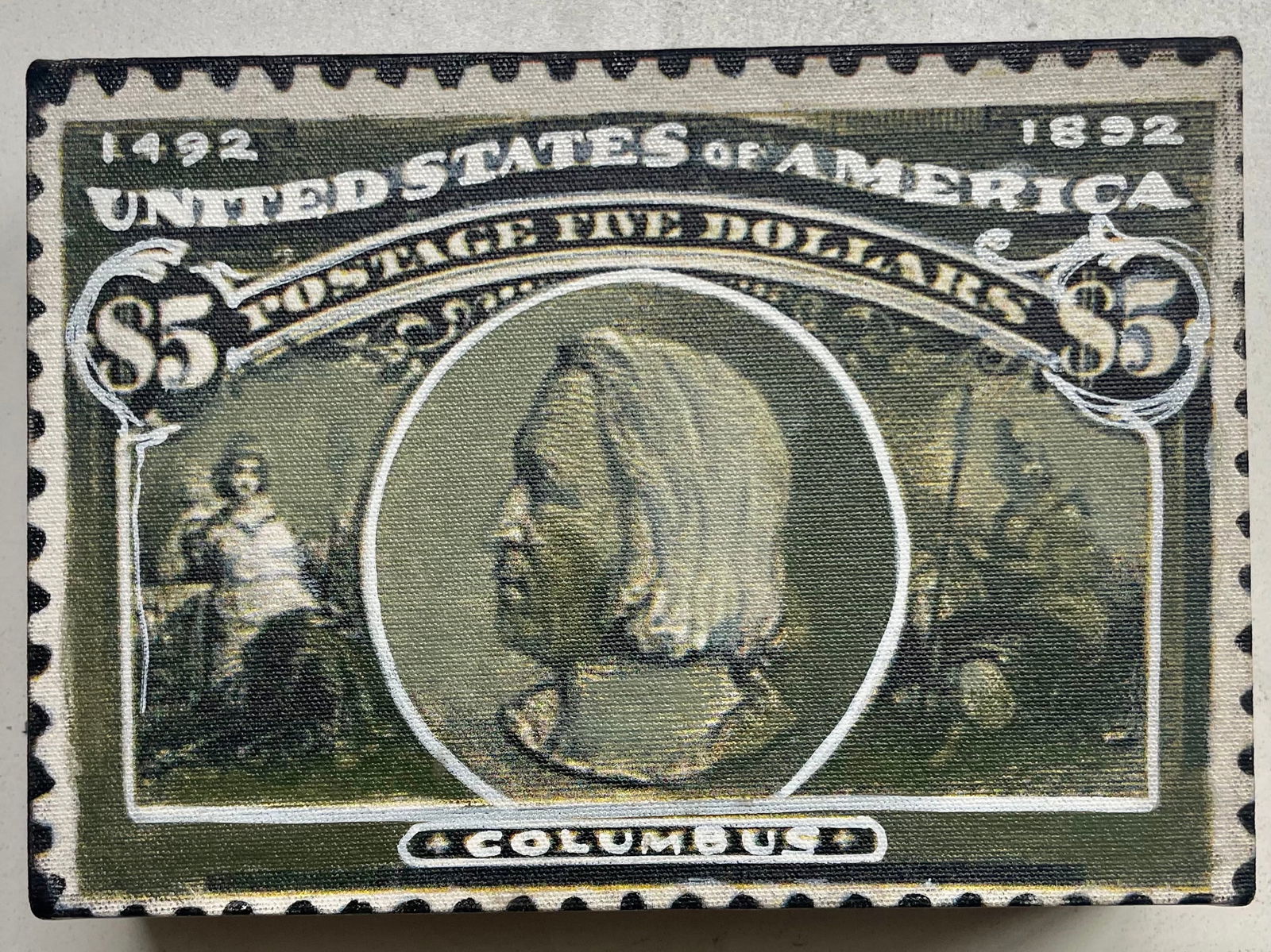 Columbus 5 Dollars by Steve Kaufman SAK (1 of 1)