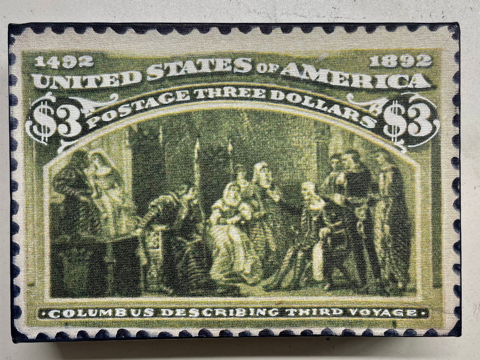 Columbus Describing Third Voyage 3 Dollars by Steve Kaufman SAK (1 of 1)