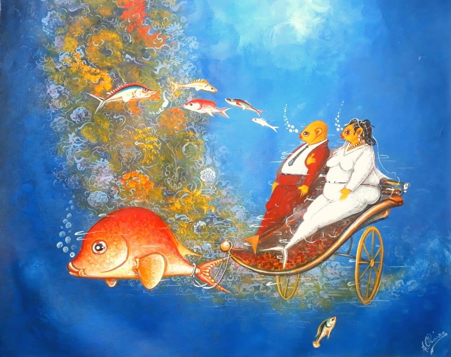 Carriage Ride - Haitian Painting by Andre Blaise (1 of 1)