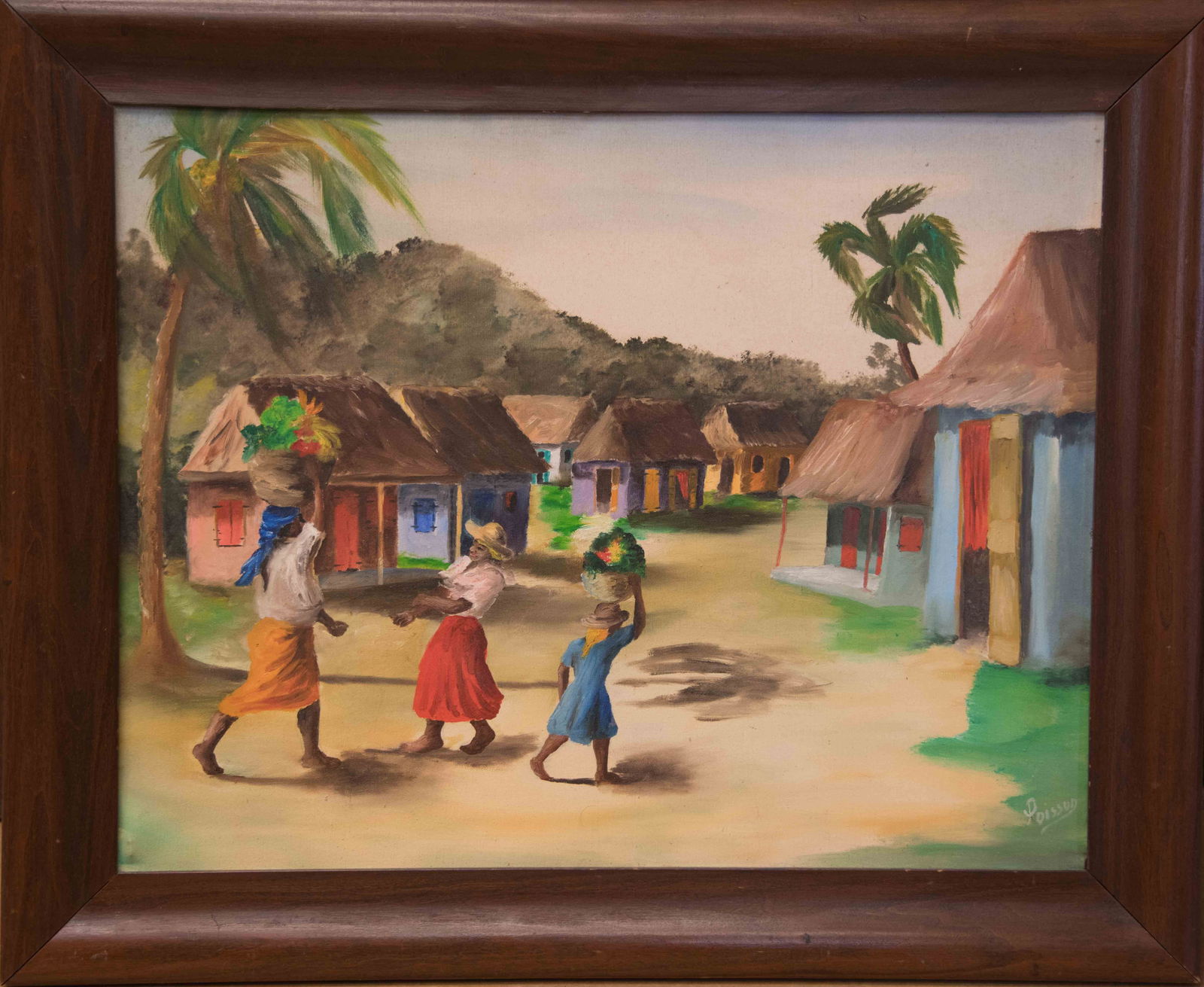 Haitian Village Scene - Haitian Painting by Louverture Poisson (1 of 1)