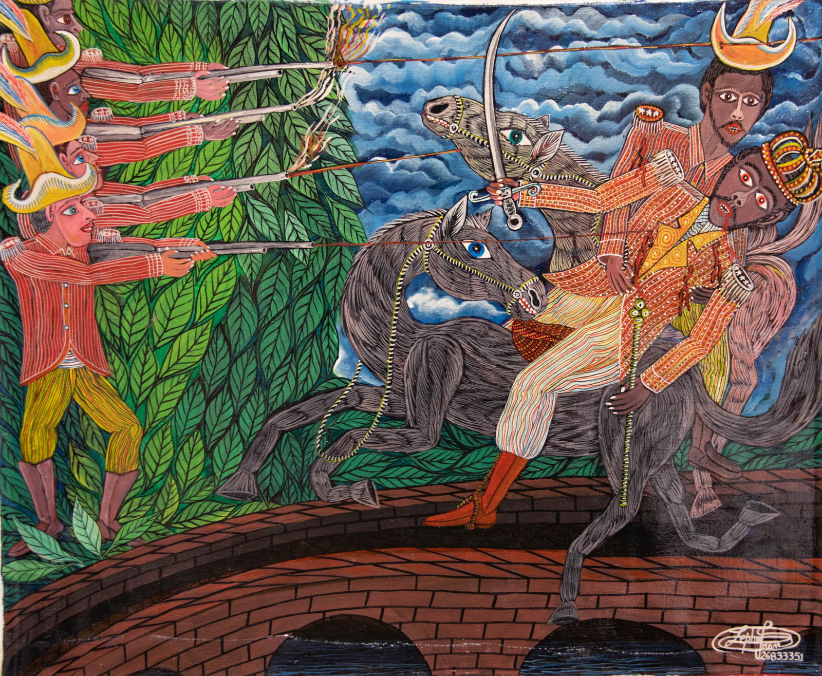 L' Assassinat de L'Empereur Jean Jacques Dessalie - Haitian Painting by Frantz Zephirin (1 of 1)