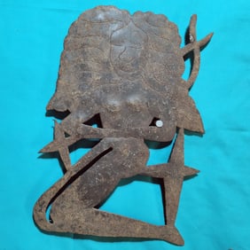 Mermaid - Haitian Metal Sculpture by J.P. Bernard