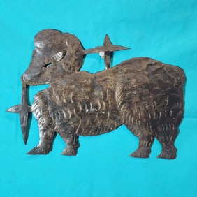 Ram - Haitian Metal Sculpture by J.P. Bernard