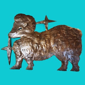 Ram - Haitian Metal Sculpture by J.P. Bernard