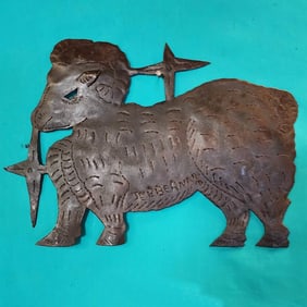 Ram - Haitian Metal Sculpture by J.P. Bernard