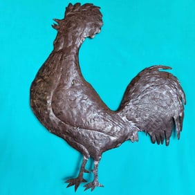 Rooster - Haitian Metal Sculpture by Yves Darius