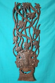 Head of Hair - Haitian Metal Sculpture by Michele Marcelus