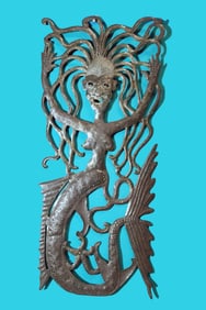 Sirene - Haitian Metal Sculpture by Jean Sylvestre