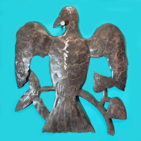 Pigeon - Haitian Metal Sculpture by Unknown Artist