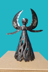 Angel - Haitian Metal Sculpture by Unknown Artist