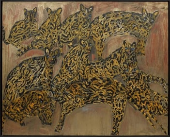 Ocelots - Painting  by Hunt Slonem
