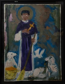 San Martin de Porres - Painting  by Hunt Slonem