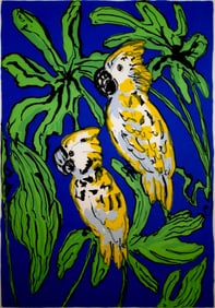Two Cockatoos - Painting  by Hunt Slonem