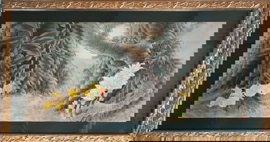 Yellow Costus & White Curcumas - Chinese Watercolor by Yitao Liu