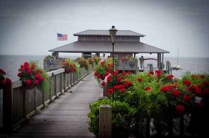 Boathouse on Eastern Shore of Mobile Bay - Metal Print by Glenn Stokes