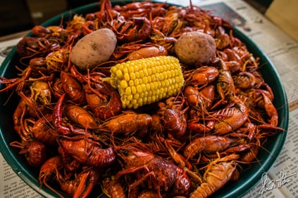 Boiled Crawfish, Corn, and Potatoes - Metal Print by Glenn Stokes