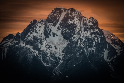 Mt. Moran Grand Tetons Teton National Park - Metal Print by Glenn Stokes