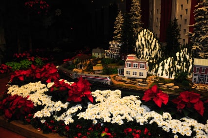 Toy Train at Christmas - Metal Print by Glenn Stokes