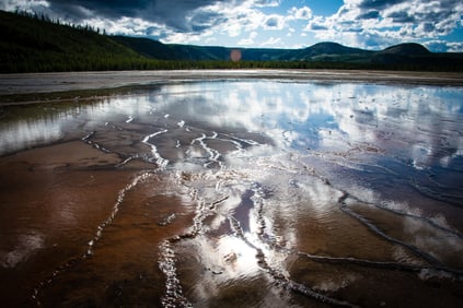 Grand Prismatic Spring Yellowstone   - Metal Print by Glenn Stokes