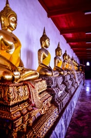 Buddhas in Thailand - Metal Print by Glenn Stokes