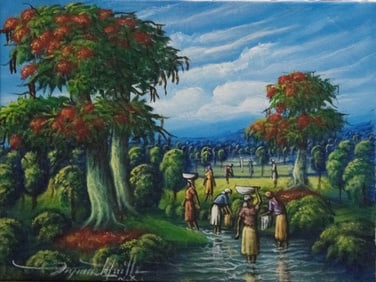 Working in River by Raymond Lafaille