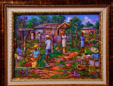 Haitian Village Scene by Kealy Gervais