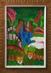 Adam and Eve in the Garden of Eden by Fritz Nazaire