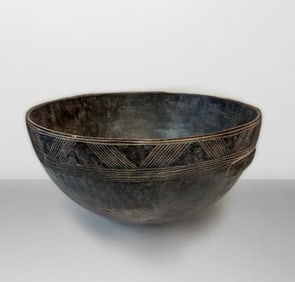 African Carved Wood Bowl