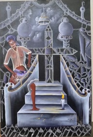 Original Haitian Painting by Gede Vagabon