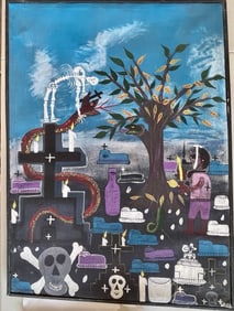 Original Haitian Painting by Neslys