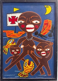 Ye Maya Y Los Ibeyis Cuban Painting by Luis Rosaenz