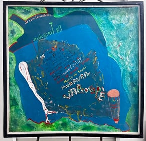 Manuscrit 89, Original Haitian Painting by JeanJo Safenta