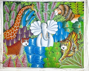 Original Haitian Painting by J Gaulthier