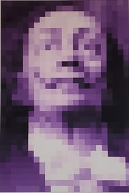 John Piere Vasarely aka YVARAL, Faces of Dali No 3