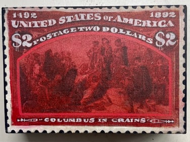 Columbus in Crains 2 Dollars by Steve Kaufman SAK