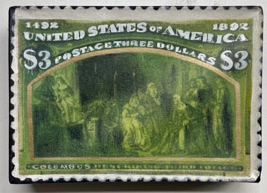 Columbus 3 Dollars by Steve Kaufman SAK