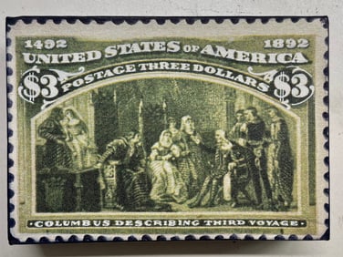 Columbus Describing Third Voyage 3 Dollars by Steve Kaufman SAK