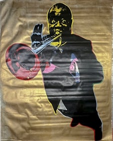 Louis Armstrong Gold XL by Steve Kaufman