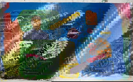 Bugsy Siegel Flamingo Hilton Las Vegas Collage by Steve Kaufman