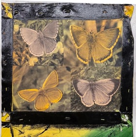 Butterfly 4 Panel by Steve Kaufman
