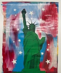 Starred Statue of Liberty by Steve Kaufman