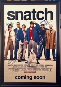 Framed Autographed Snatch Movie Poster