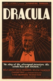 Dracula 1931 Style B Movie Poster Bela Lugosi Litho