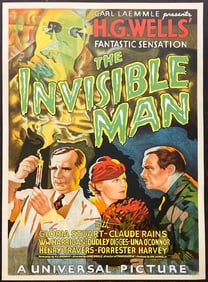 The Invisible Man 1933 Movie Poster Lithograph