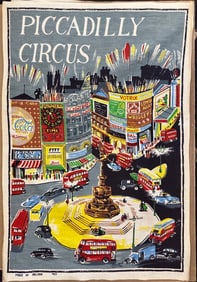 Piccadilly Circus Tea Towel by Lamont