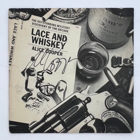 Signed Alice Cooper Lace and Whiskey Cover